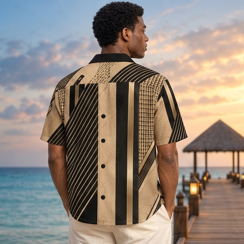 Giamore' Men's Hawaiian Shirt With Pocket
