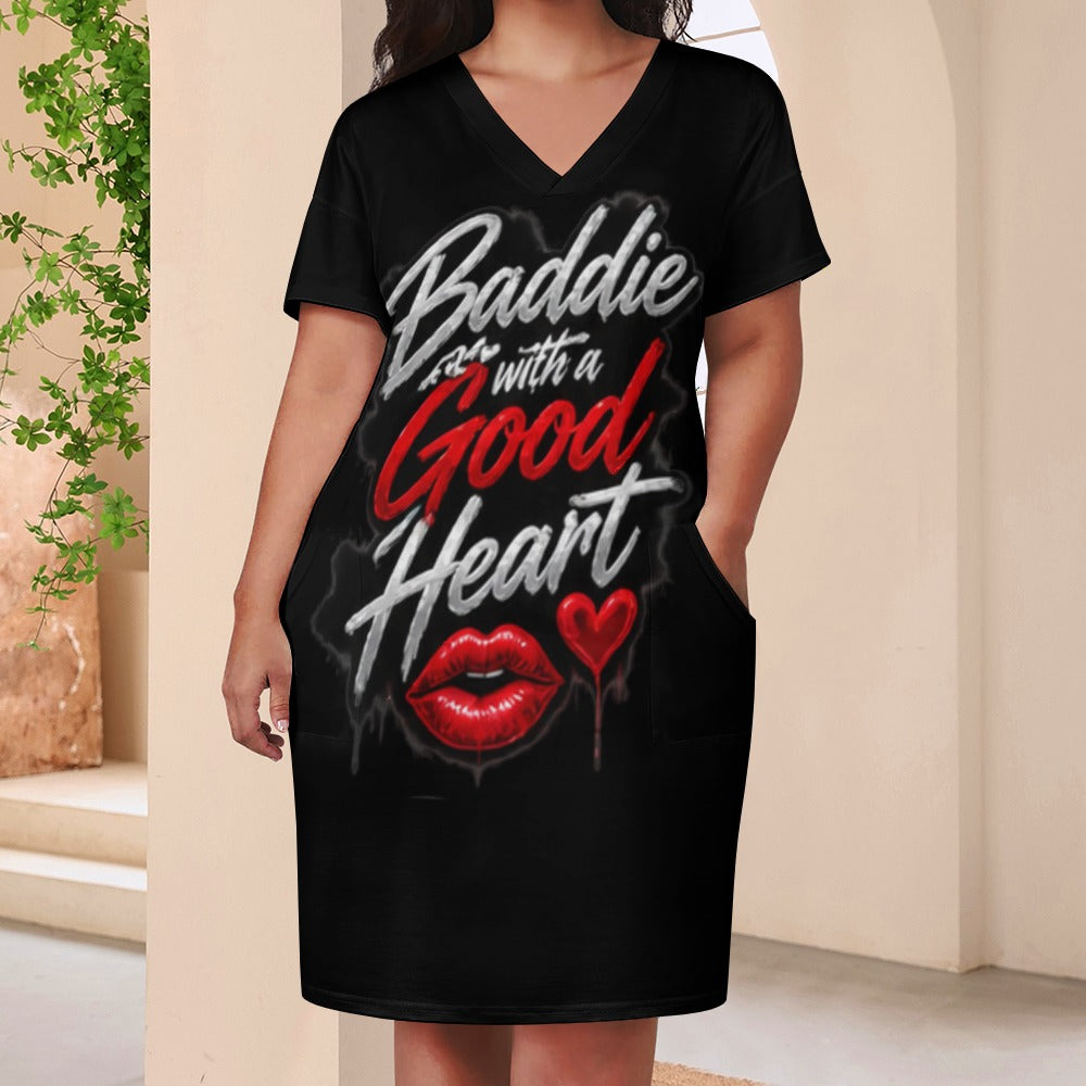 NDO & Co. Baddie with a Good Heart Pocket Dress