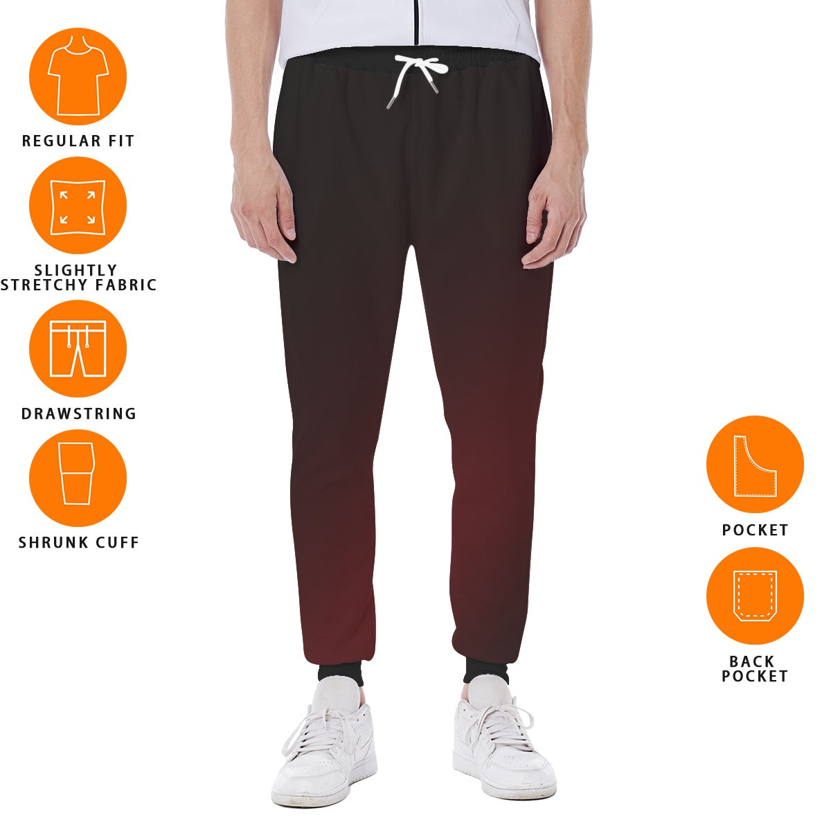 Red Fade Men's Sweatpants