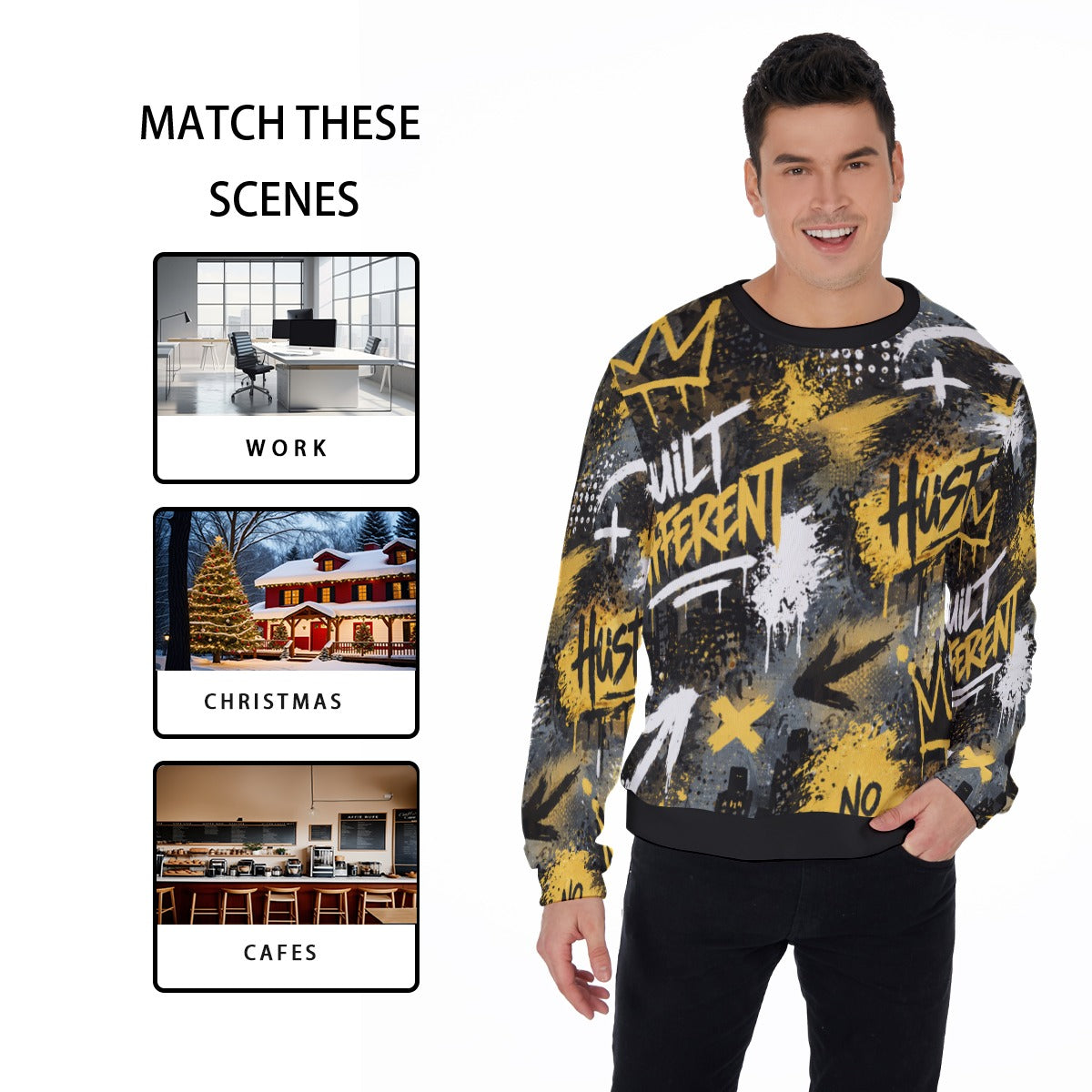 All-Over Print Men's Sweater
