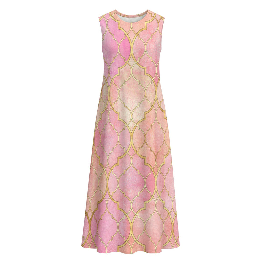Breezy Women's Sleeveless Dress With Pocket|140GSM Slub Cotton
