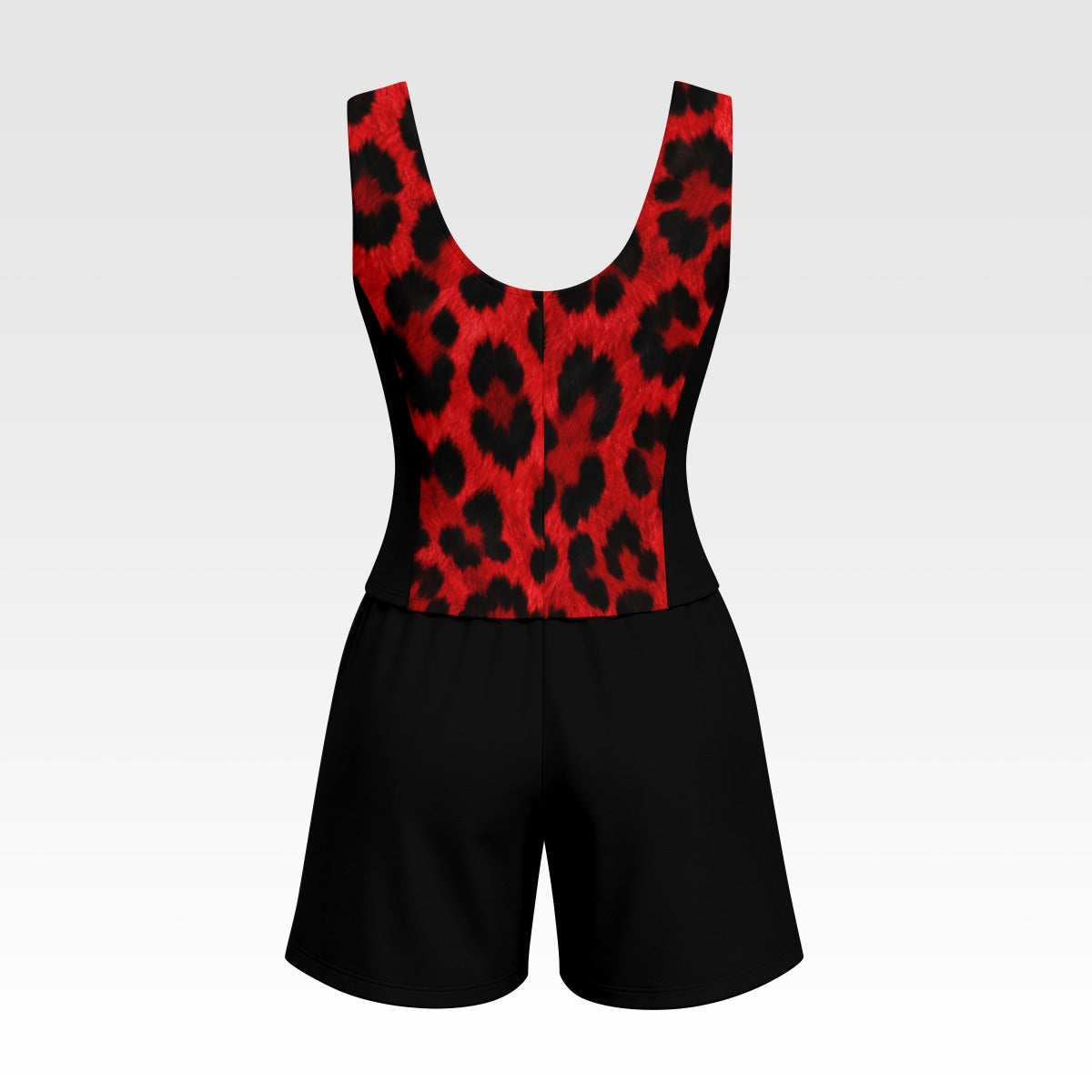 Red Animal Print Shapewear Shorts Set