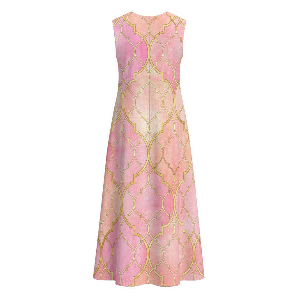 Breezy Women's Sleeveless Dress With Pocket|140GSM Slub Cotton