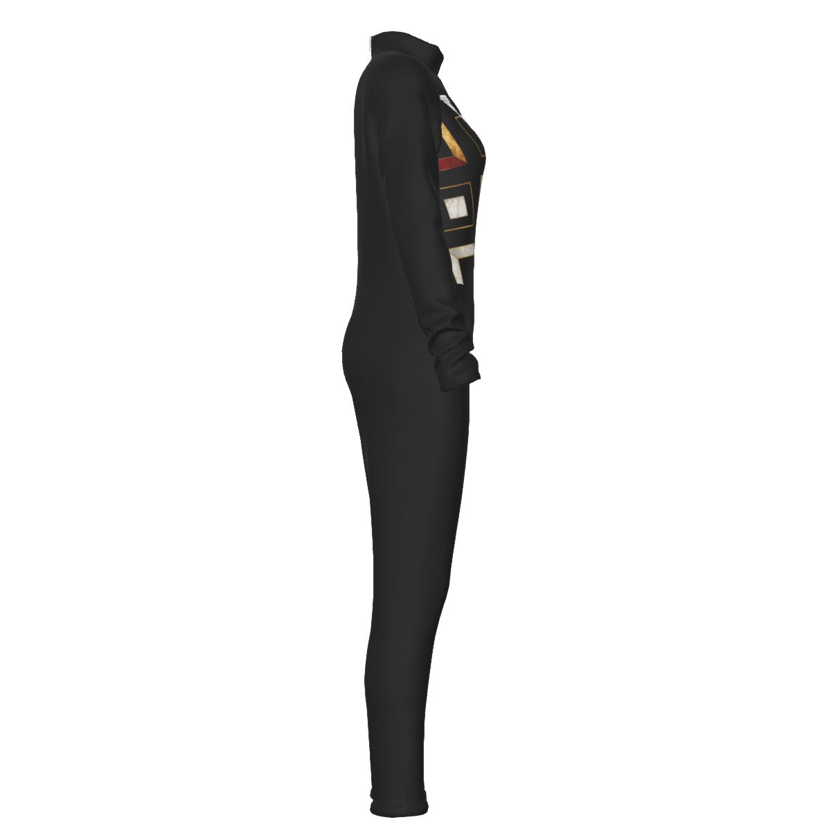 NDO Modern Women's Long-sleeved High-neck Jumpsuit With Zipper