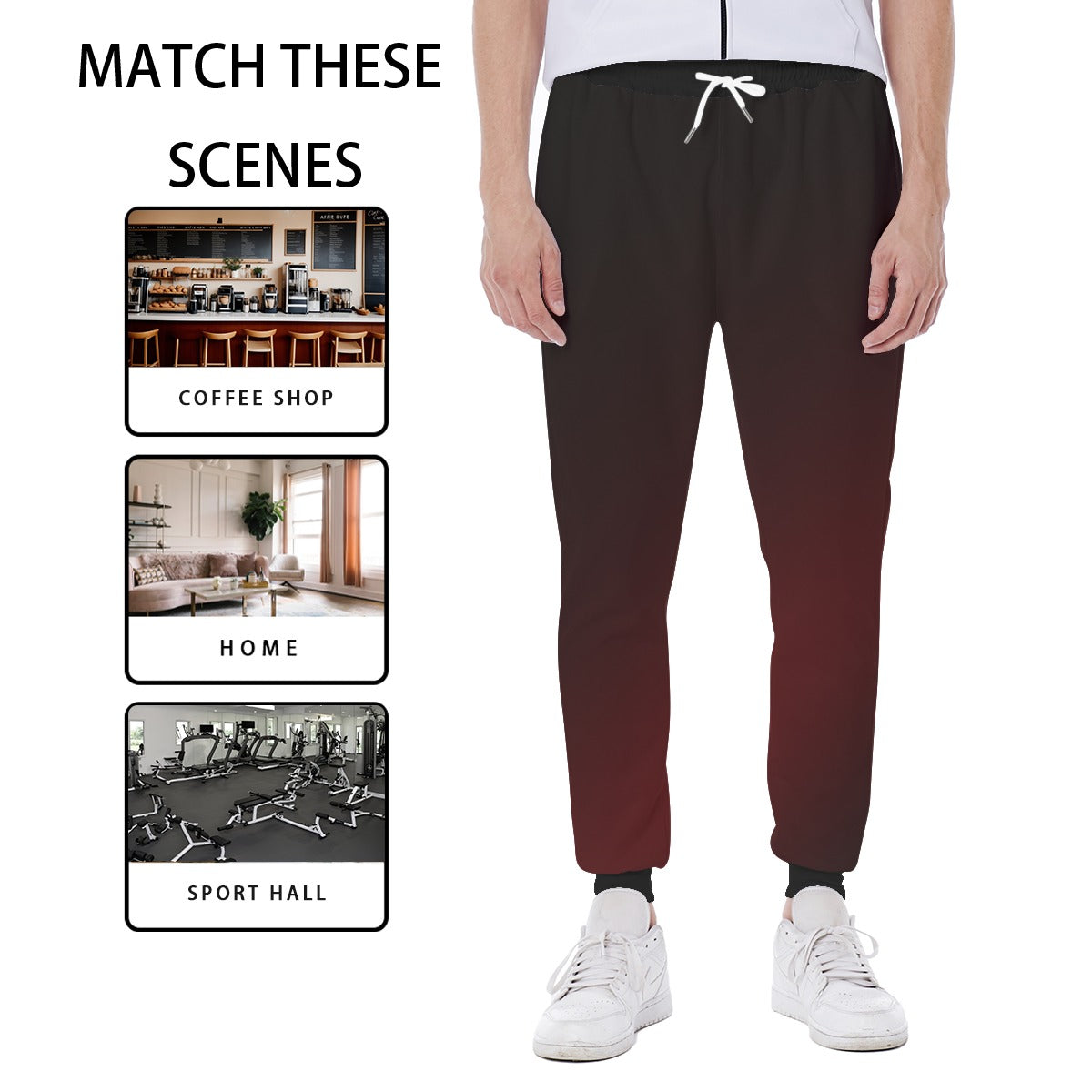 Red Fade Men's Sweatpants