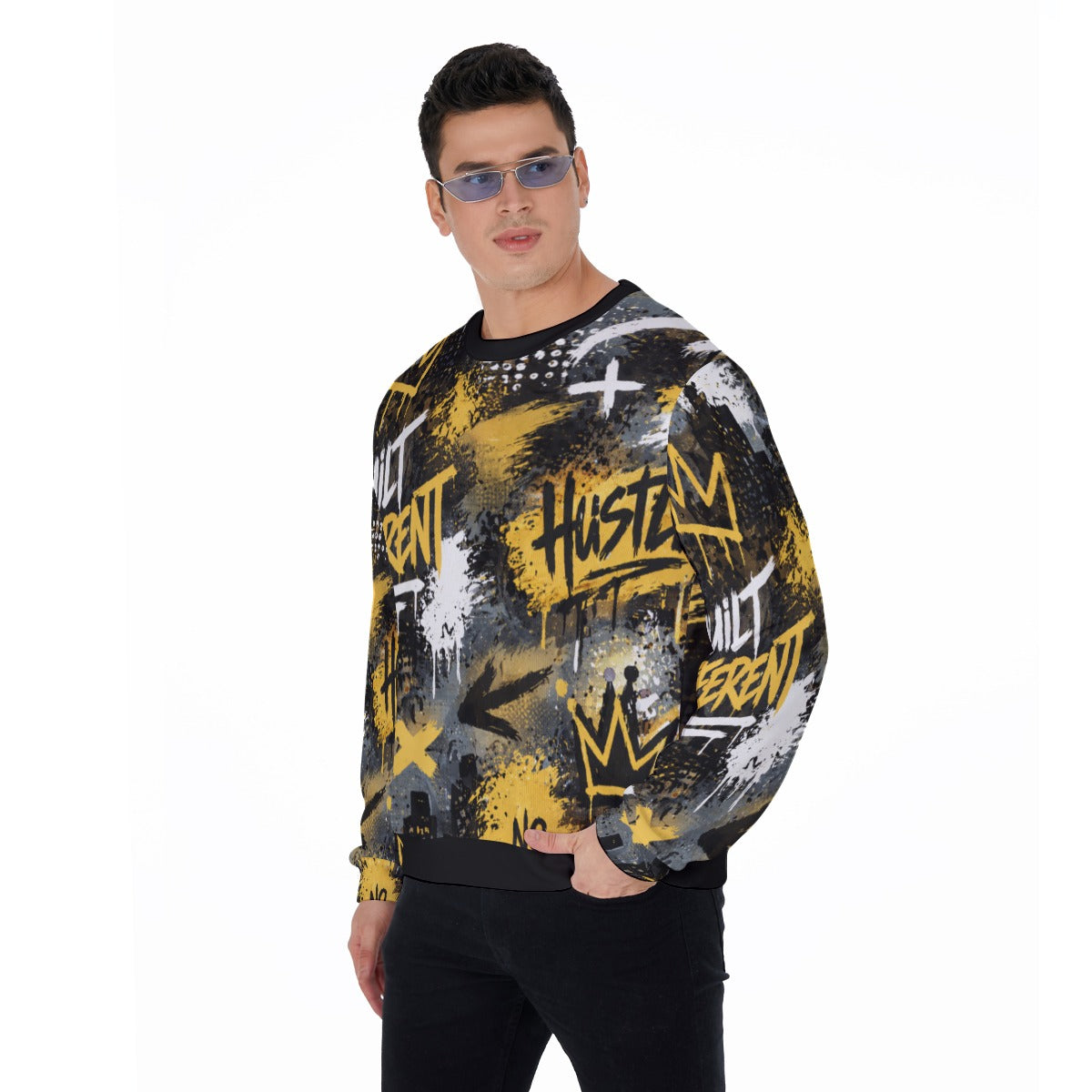 All-Over Print Men's Sweater