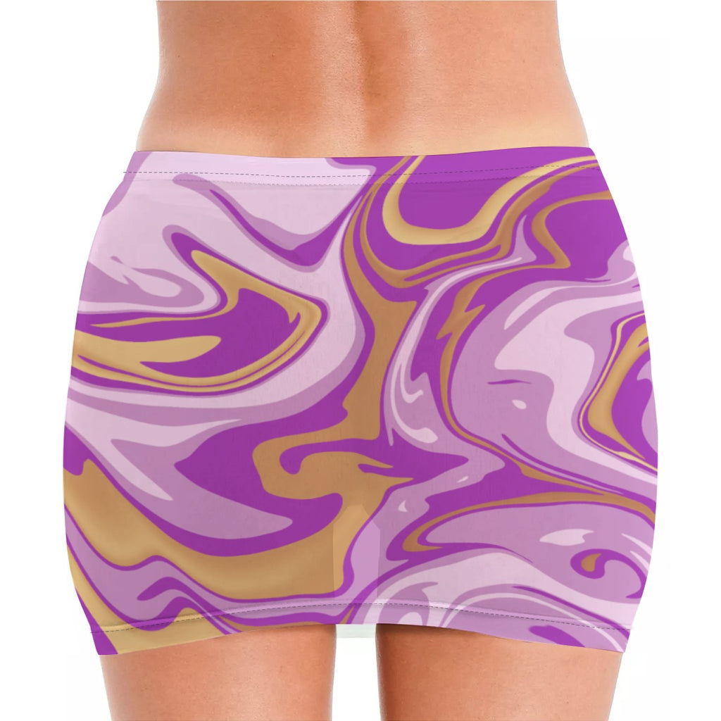 NDO Purp Haze Sheer Mesh Bodycon Skirt