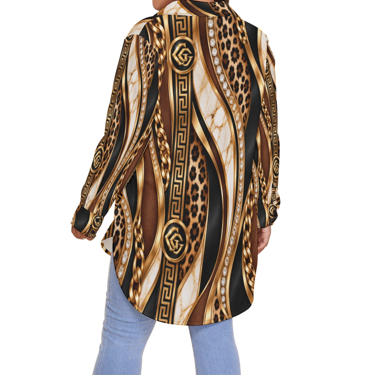 Giamore' Women's Shirt With Long Sleeve(Plus Size)