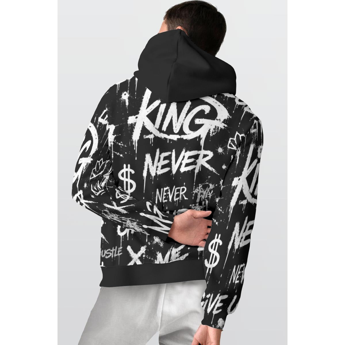 All-Over Print Men's Thicken Pullover Hoodie