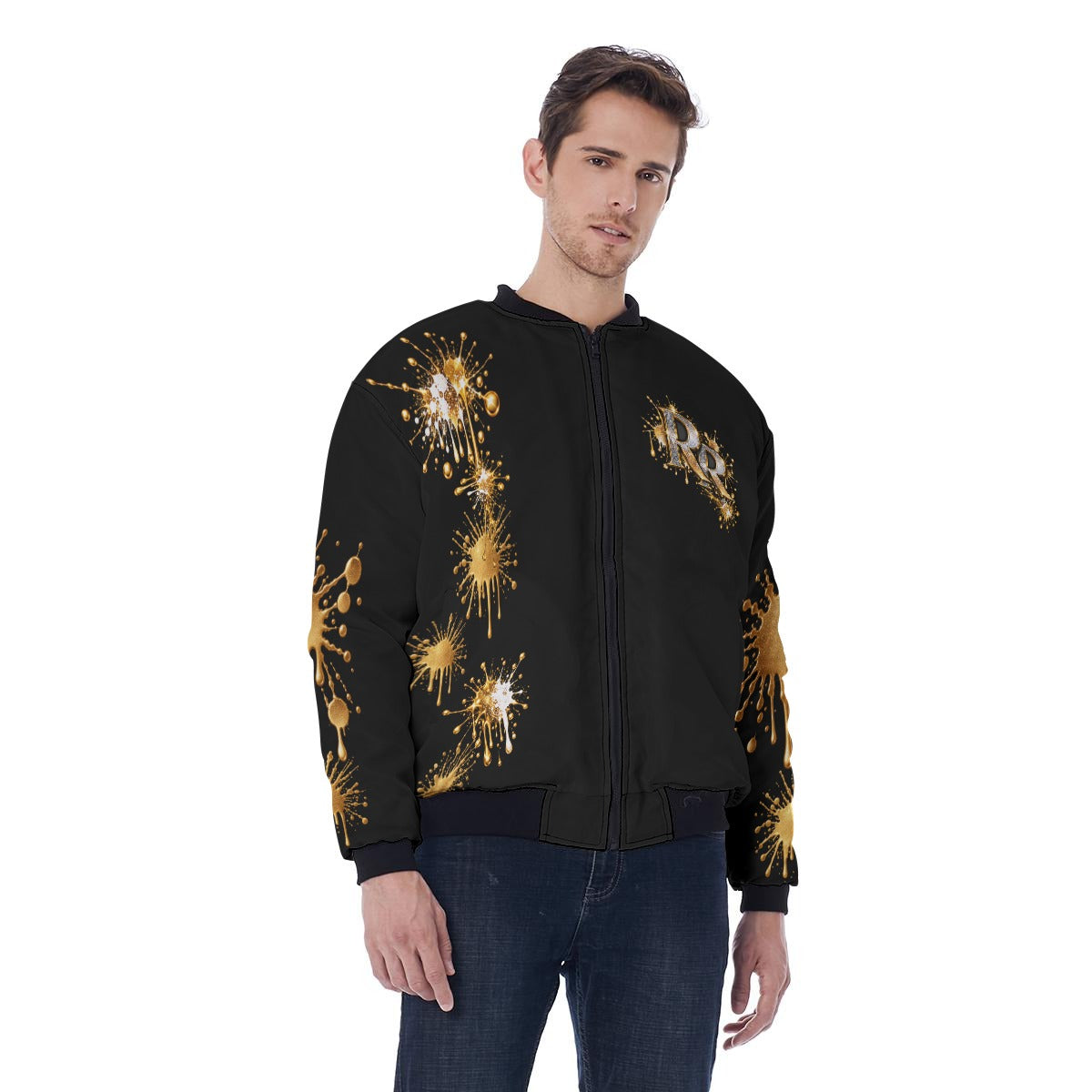 Raw & Ruthless Men's Bomber Jacket Without Sleeve Pocket