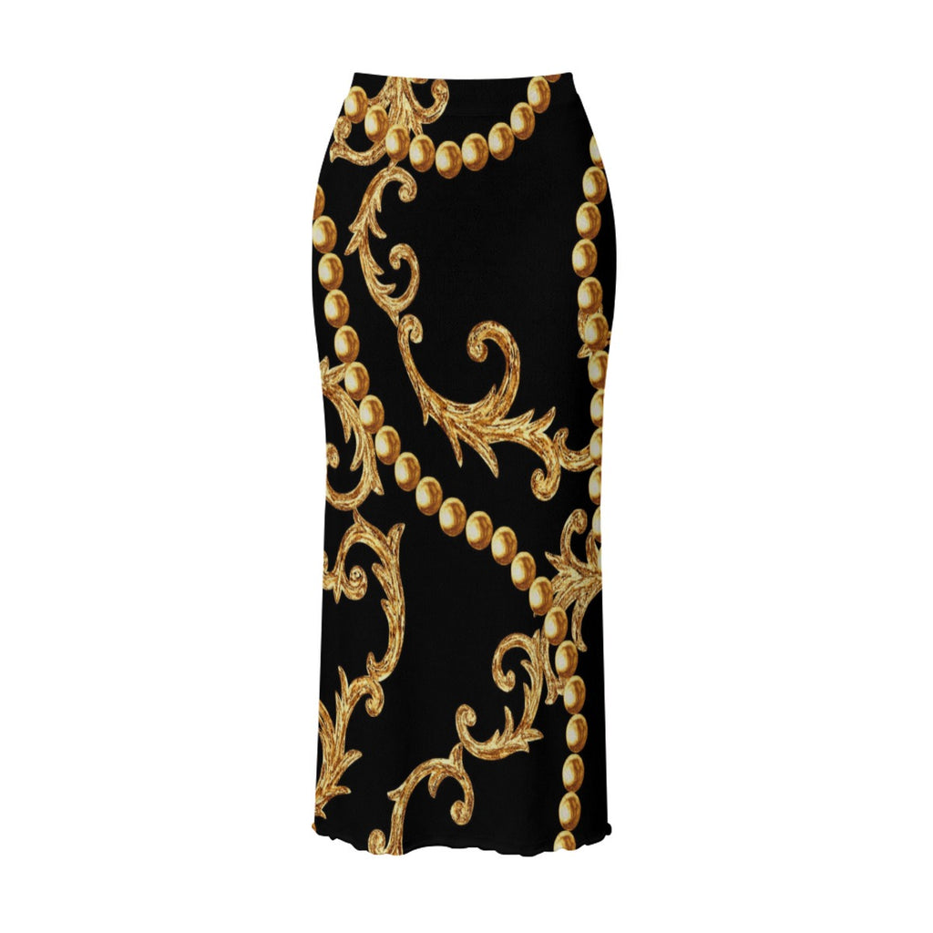 NDO Lux Women's High Neck Skirt Set With Thumb Hole