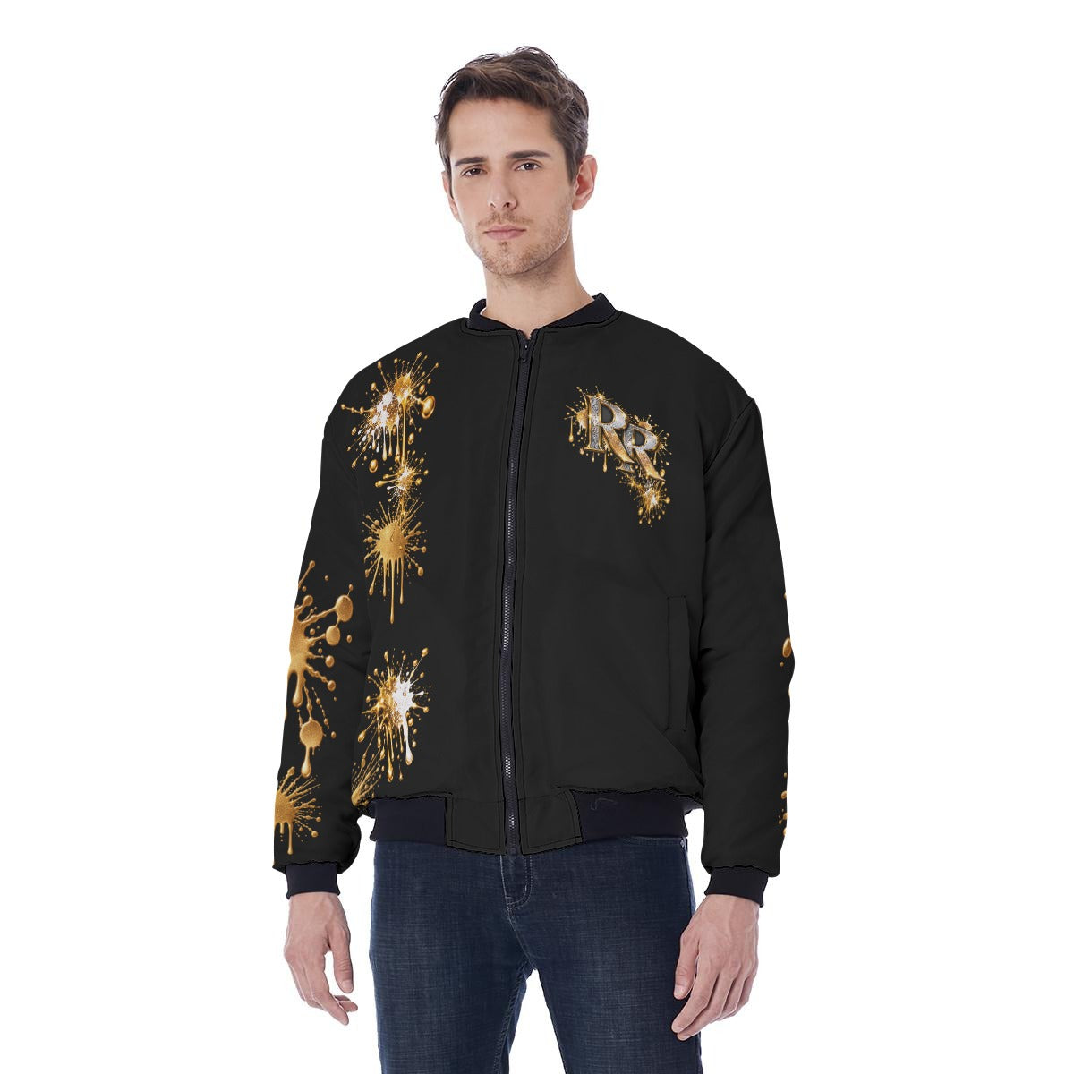 Raw & Ruthless Men's Bomber Jacket Without Sleeve Pocket