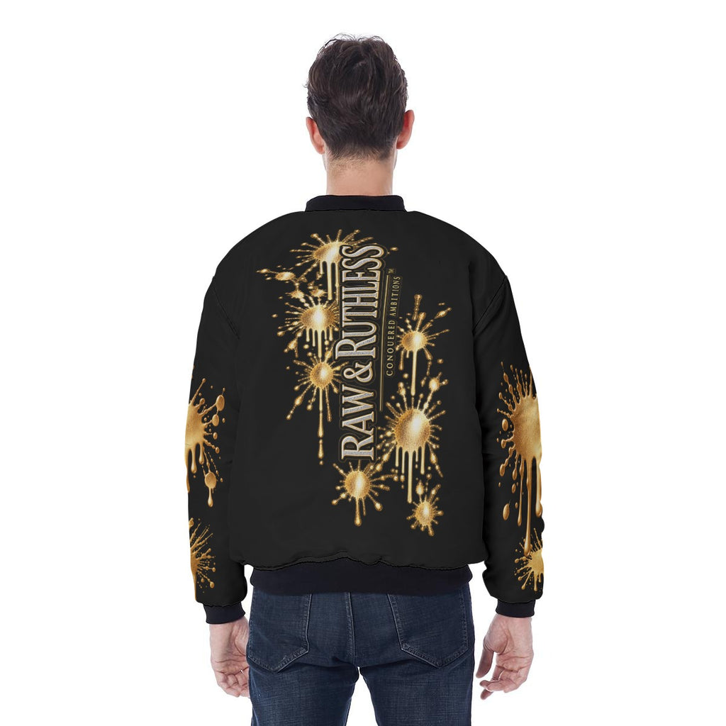 Raw & Ruthless Men's Bomber Jacket Without Sleeve Pocket