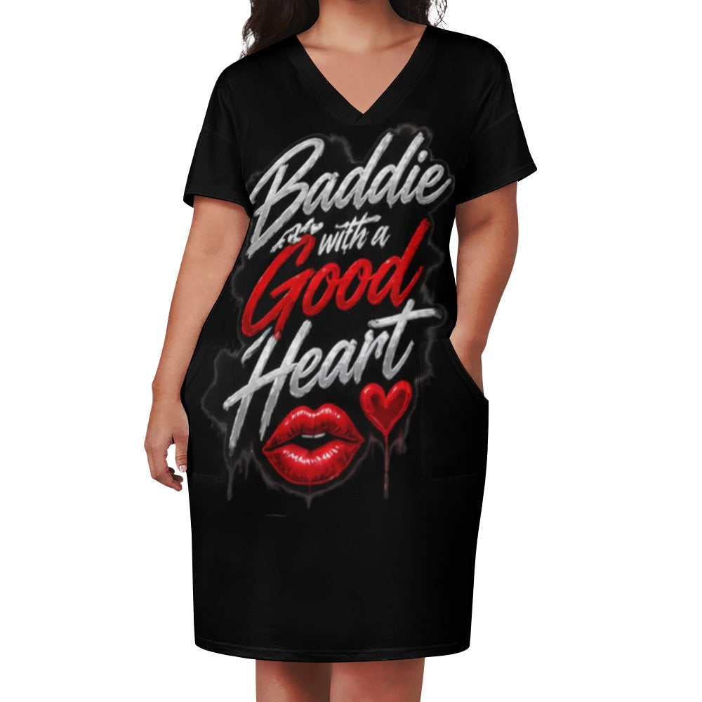 NDO & Co. Baddie with a Good Heart Pocket Dress