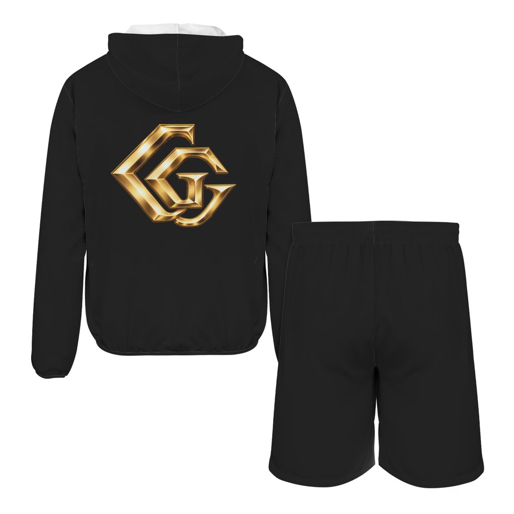 Giamorae  Men's Lightweight Outdoor Hoodie & Shorts