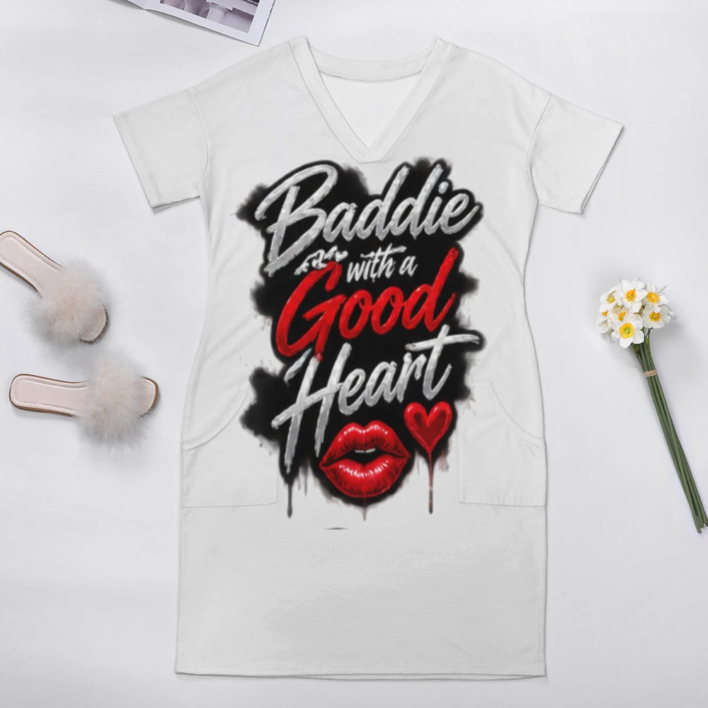 NDO & Co. Baddie with a Good Heart Pocket Dress