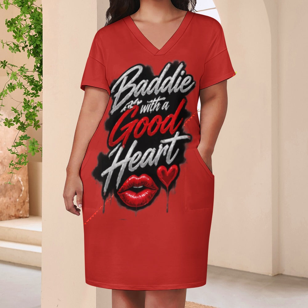 NDO & Co. Baddie with a Good Heart Pocket Dress