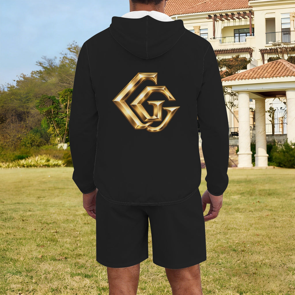 Giamorae  Men's Lightweight Outdoor Hoodie & Shorts