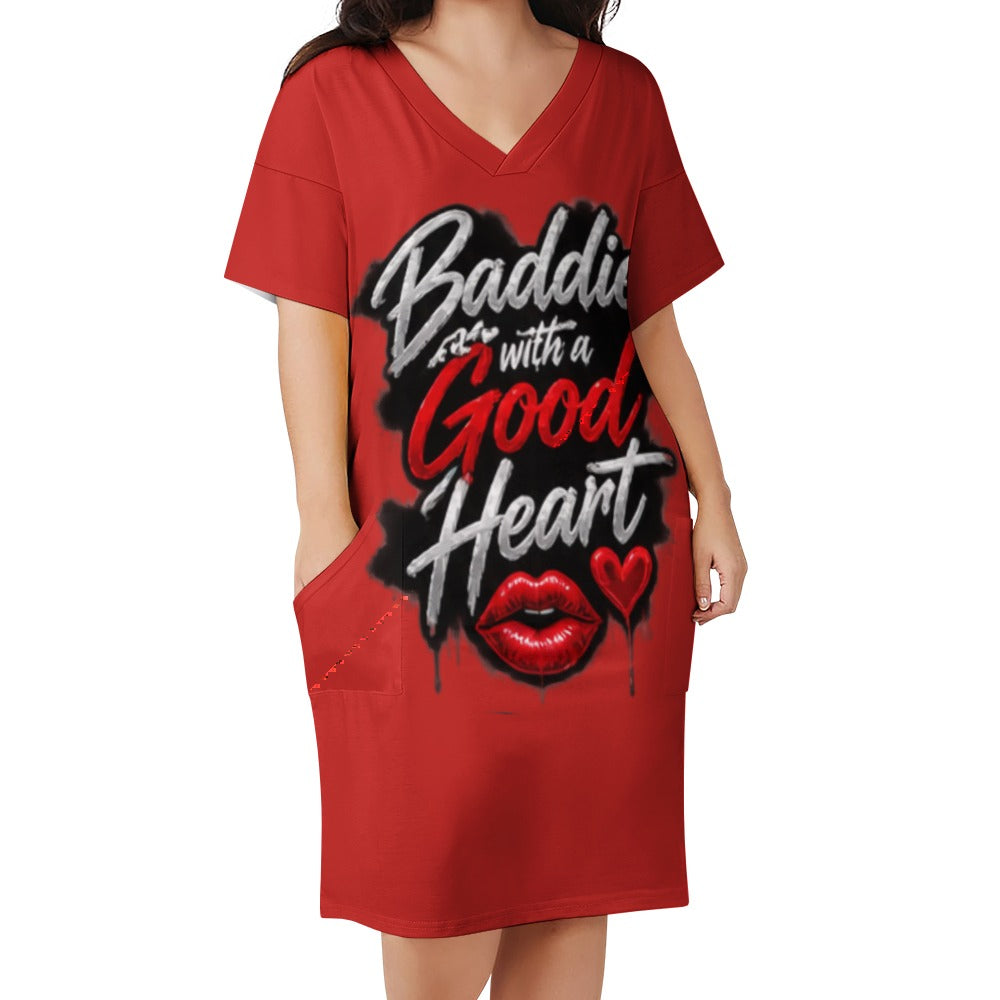 NDO & Co. Baddie with a Good Heart Pocket Dress