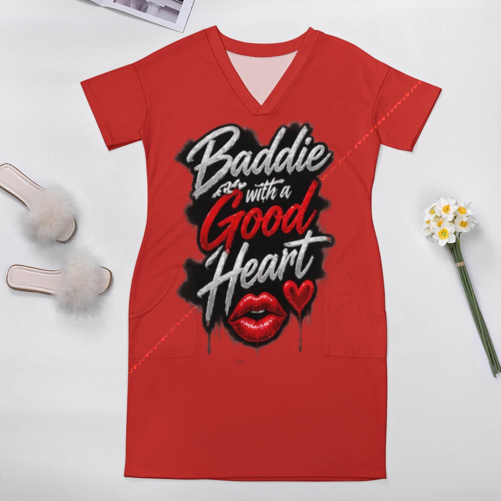 NDO & Co. Baddie with a Good Heart Pocket Dress