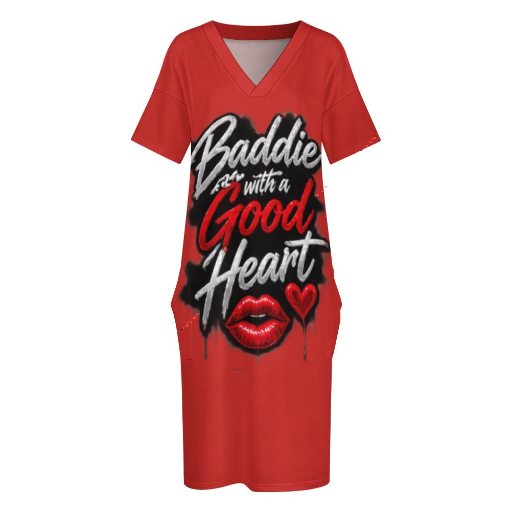 NDO & Co. Baddie with a Good Heart Pocket Dress