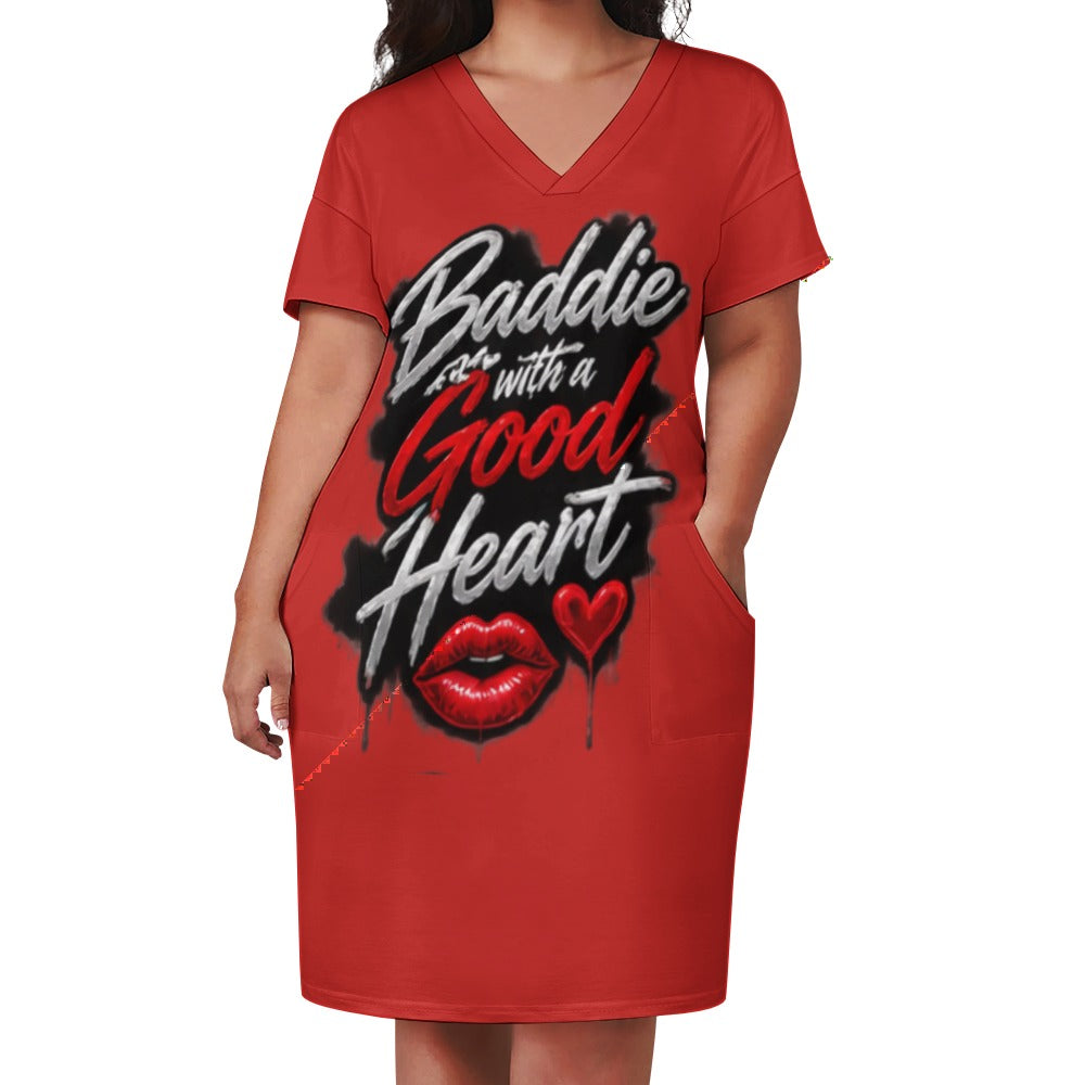 NDO & Co. Baddie with a Good Heart Pocket Dress