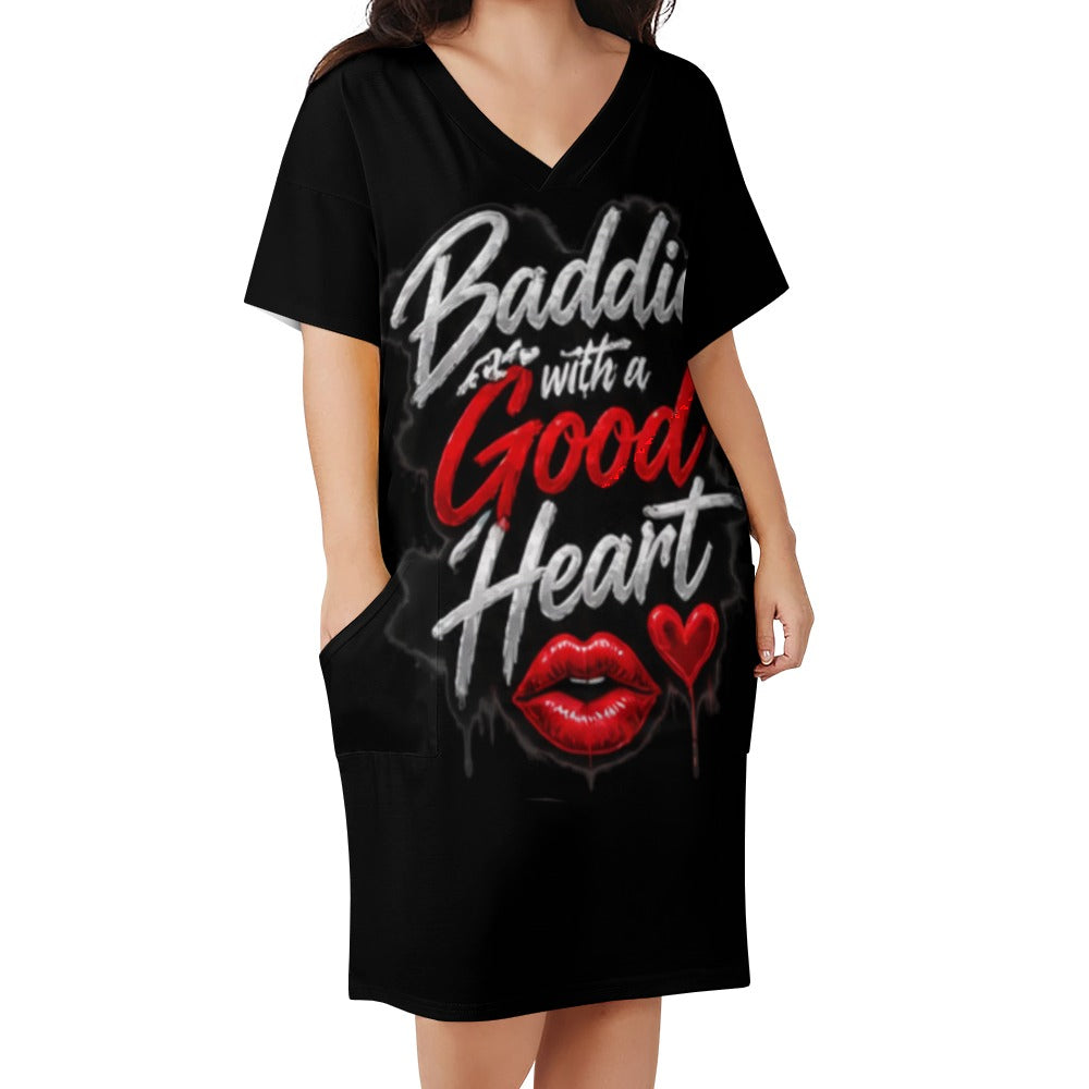 NDO & Co. Baddie with a Good Heart Pocket Dress