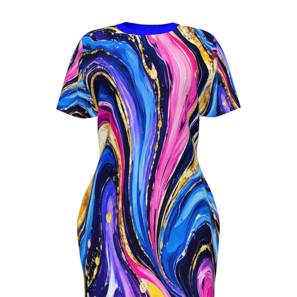 MultiColor Swoosh Bodycom Dress