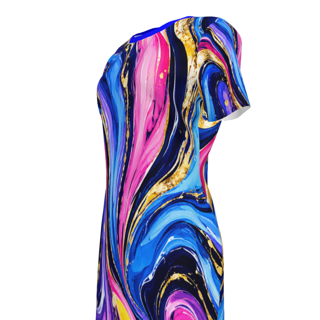MultiColor Swoosh Bodycom Dress