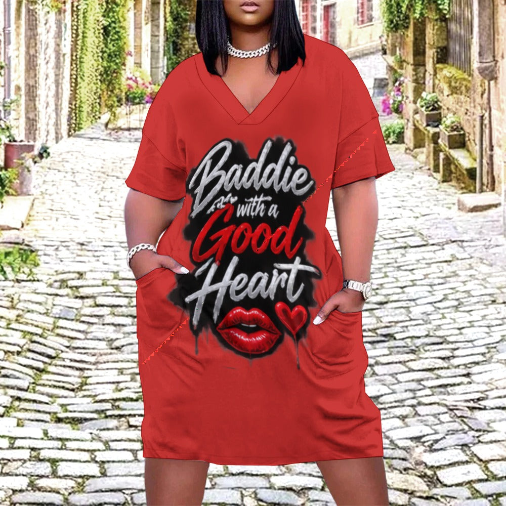 NDO & Co. Baddie with a Good Heart Pocket Dress