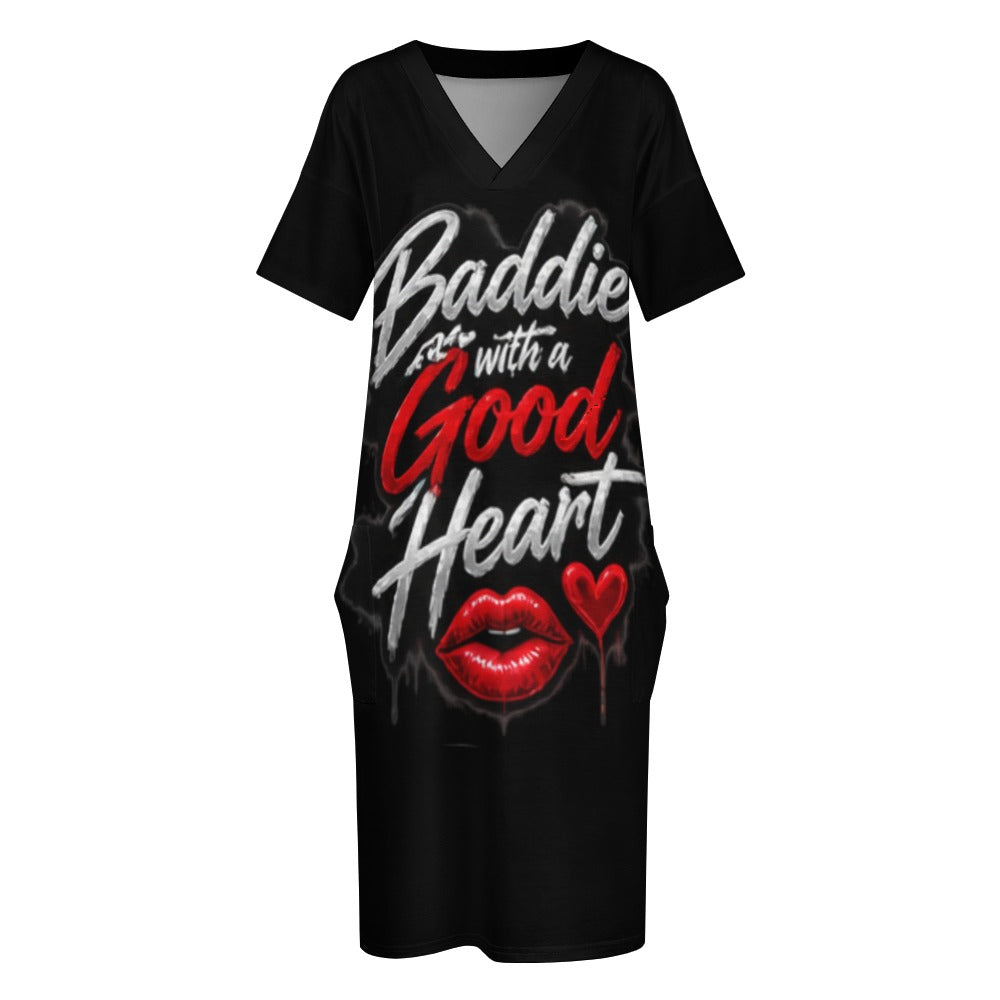 NDO & Co. Baddie with a Good Heart Pocket Dress