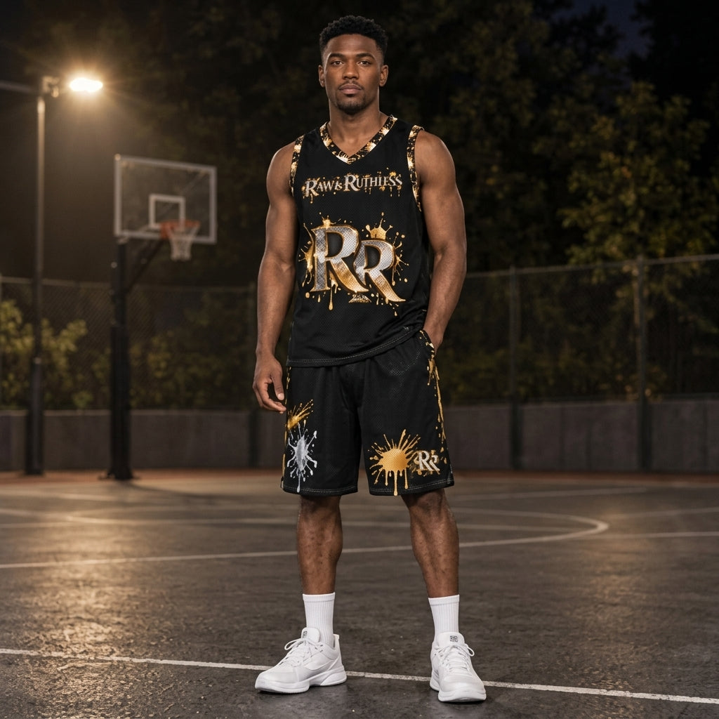 Raw & Ruthless Men's V Neck Basketball Suit