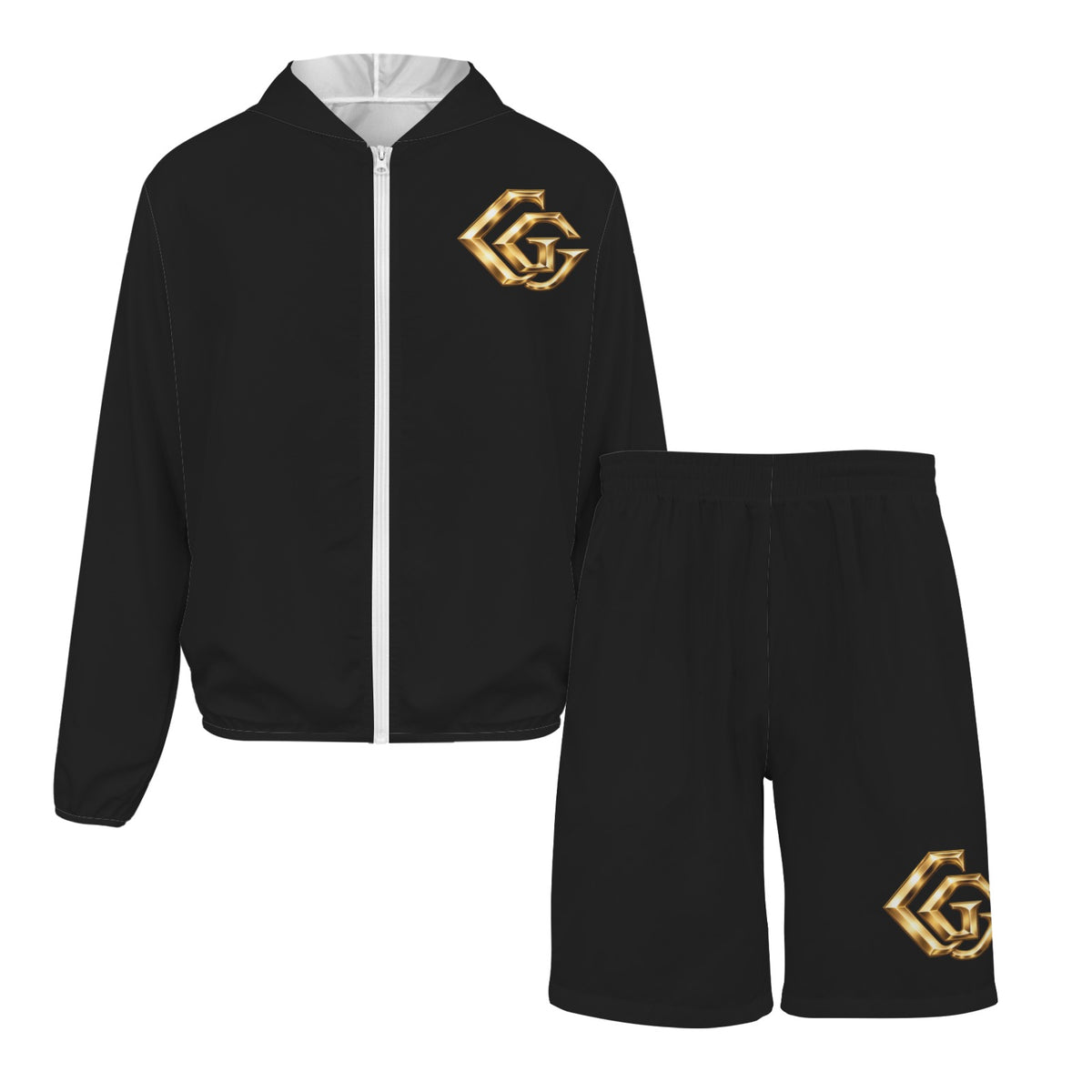 Giamorae  Men's Lightweight Outdoor Hoodie & Shorts