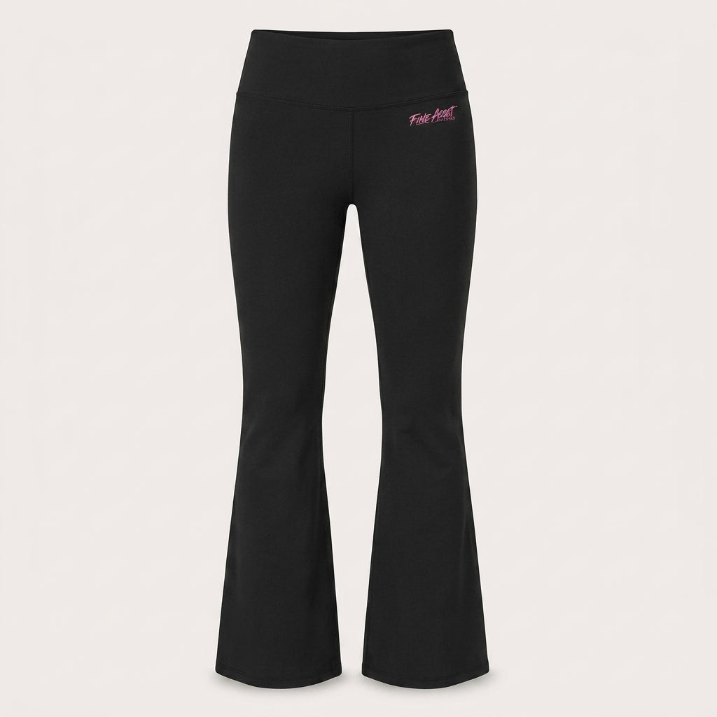 Fine Asset by NDO & Co. Women's High-Waisted Yoga Pants-Black/Pink